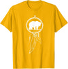 American Indian Shirts by CrushRetro Native American Dreamcatcher Bear Women Men Kids T-Shirt - Golden Yellow