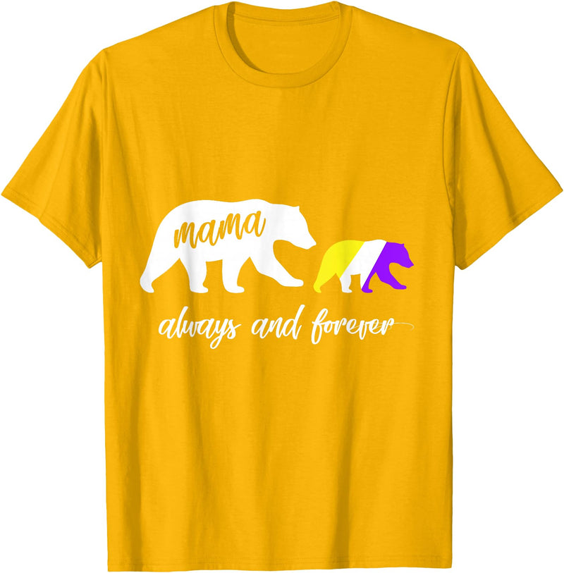 Nonbinary & Genderqueer Mama Bear T-Shirt Cute Nonbinary Mama Bear T-Shirt - Golden Yellow