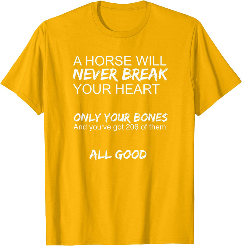 Horse Riding Gifts & Accessories Funny Horse T-Shirt - Golden Yellow