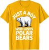 Polar Bear Gift Polar Bear Accessories & Stuff Cute Polar Bear Art for Boys Kids Men Arctic Polar Bear T-Shirt - Golden Yellow