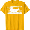 Funny Charolais Rancher Gift for Cattle Lover American Flag - American Cow Charolais Rancher T-Shirt - Golden Yellow