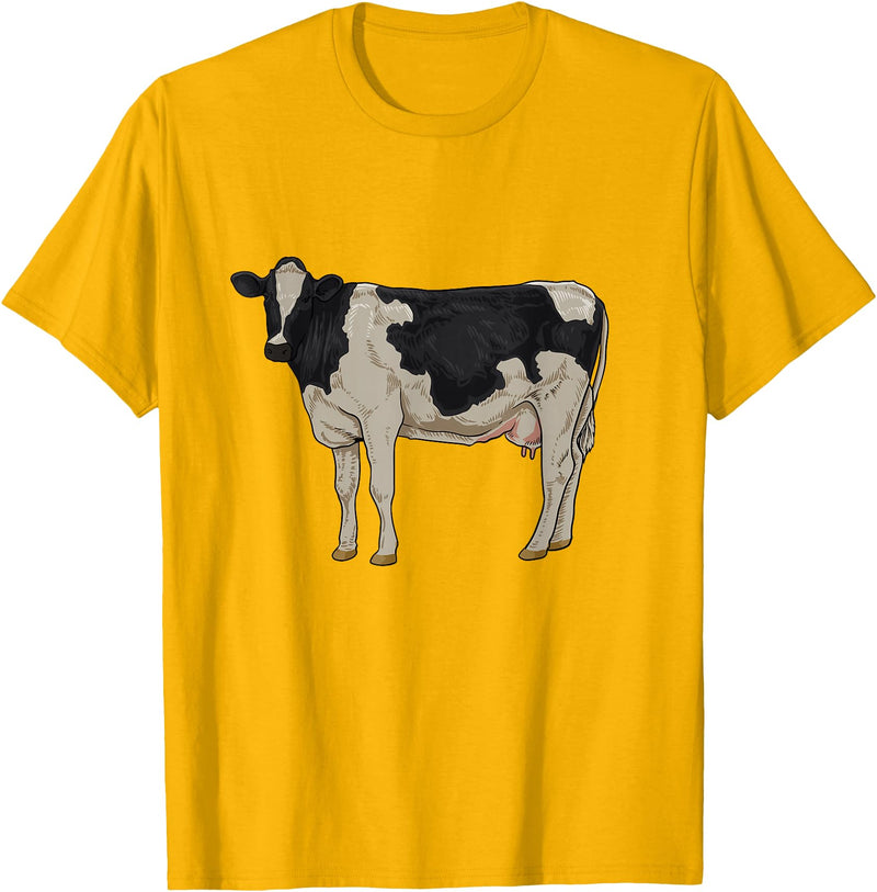Cows and cattle Drawing of a Holstein cattle T-Shirt - Golden Yellow