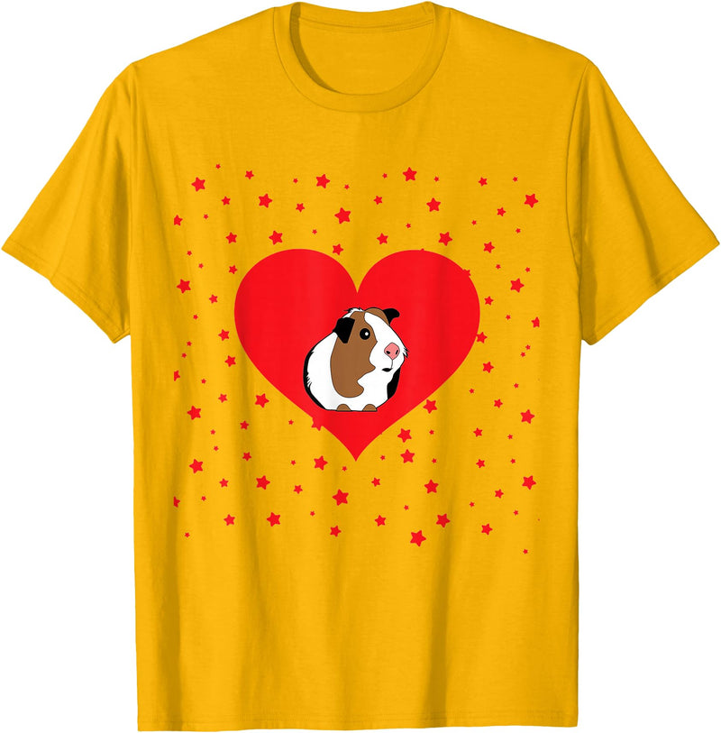 Guinea Pig Accessories & Shirts Guinea Pig Valentine's Day Shirt - Funny Guinea Pig Tshirt T-Shirt - Golden Yellow