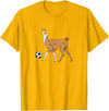 Cute Soccer Llama Tees Soccer Llama Futbol Llama T-Shirt - Golden Yellow