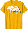 Nana Shirts By No1 Tees Nana Bear Shirt - Nana Bear Water Color Flower Grandma T-Shirt - Golden Yellow