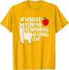 SOMMAS TEACHER A Whole Llama Learning Going on Funny First Grade Teacher T-Shirt - Golden Yellow