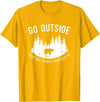 Explore Tees Go Outside Worst Case Scenario A Bear Kills You Explorer Tee T-Shirt - Golden Yellow