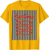 Sardines maritime fisherman aesthetic Fisherman aesthetic white blue stripes with sardine fish T-Shirt - Golden Yellow