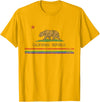 California LGBTQ+ Gift Men Women Couples Groups California Republic Bear LGBT Gay Pride Month Rainbow Flag T-Shirt - Golden Yellow
