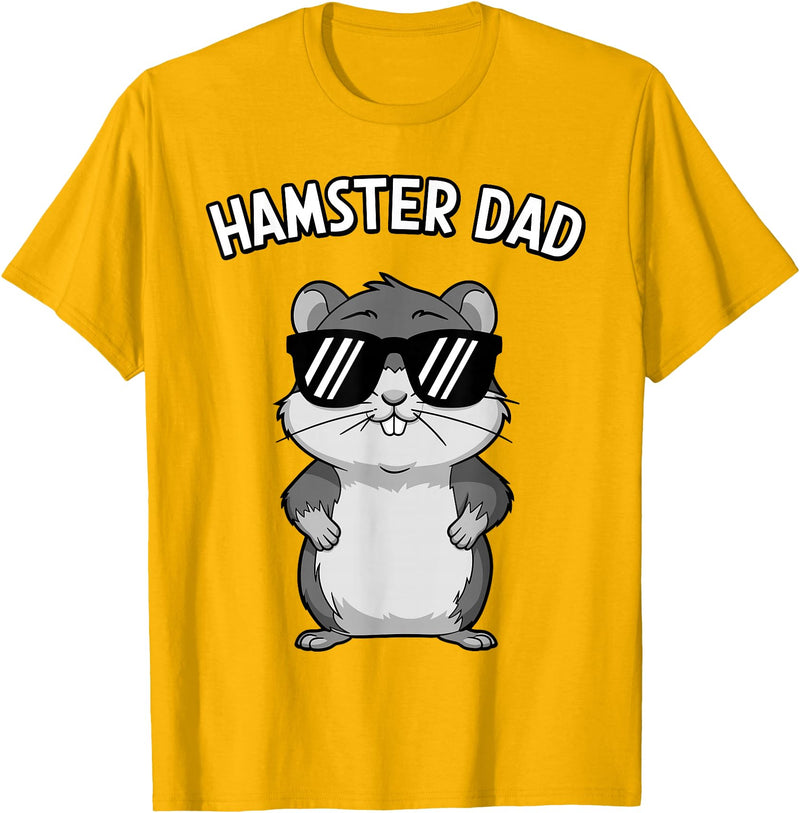 Funny Hamster Design for Men Dad Boys Animal Hamster Lover T-Shirt - Golden Yellow