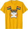 Gay Pride Shirts LGBTQ Ally LGBT Men Women Gift Gay Guinea Pig Rainbow Flag LGBT Pride Month Men Women Kids T-Shirt - Golden Yellow