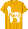 Happy Mothers Day Shirt Cute Gift Ideas Cute Proud Mama Llama Alpaca Happy Mothers Day Gift Shirt T-Shirt - Golden Yellow