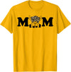 Highland Cattle Corner Messy Bun Life Hair Glasses highland cow mom T-Shirt - Golden Yellow