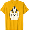 Wild Harmony Friends Co Polar Bear Penguin Friendship Cute Best Friends T-Shirt - Golden Yellow