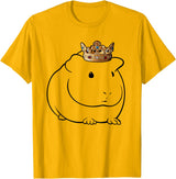 Miller Sye Guinea Pig Wearing Crown T-Shirt - Golden Yellow