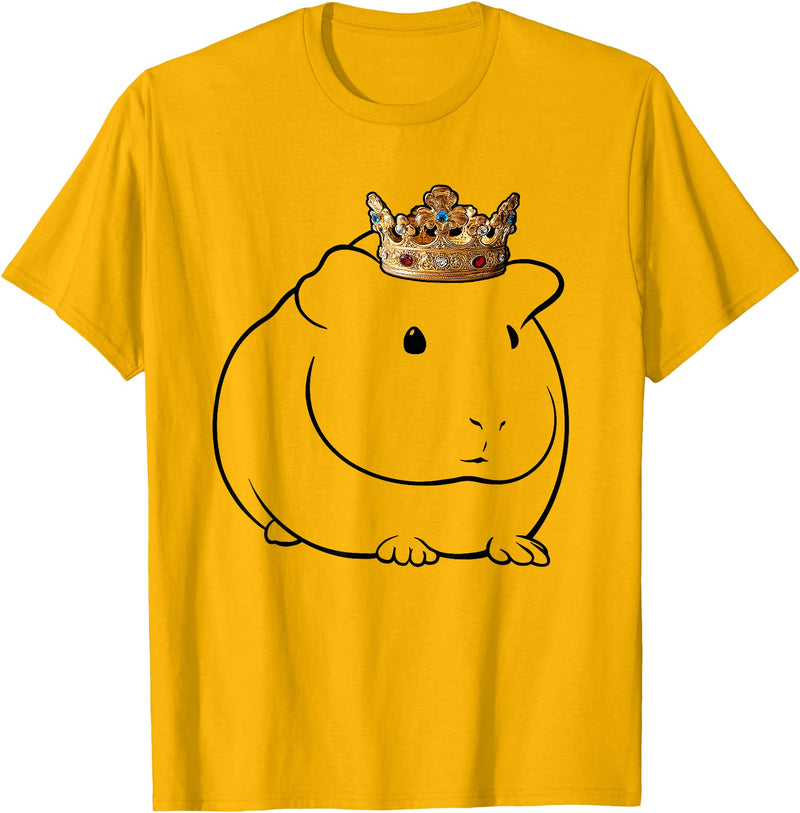 Miller Sye Guinea Pig Wearing Crown T-Shirt - Golden Yellow