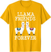 Llama Friendship Girls Llama Friends Girls Women Llama Friendship T-Shirt - Golden Yellow