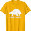 Chris T-Shirt makin bacon t-shirt pork bacon shirt pigs T-Shirt - Golden Yellow