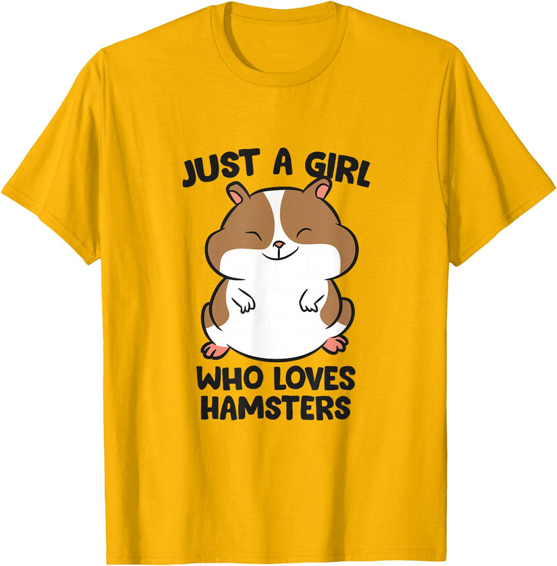 Just a Girl Who Loves Hamsters T-Shirt - Golden Yellow