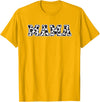 Mama Cow Farm Mom Mama Cow Family Barnyard Mom Mama Cow Mom Farm Animal Mama Kids Mother's Day Family T-Shirt - Golden Yellow