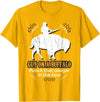 Guy on a Buffalo ~ Punch that Cougar in the Face T-Shirt - Golden Yellow