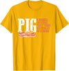 Best Hilarious Pig and Bacon Definition Funny Gift Pig A Magical Creature That Turns Vegetable Into Bacon Quote T-Shirt - Golden Yellow