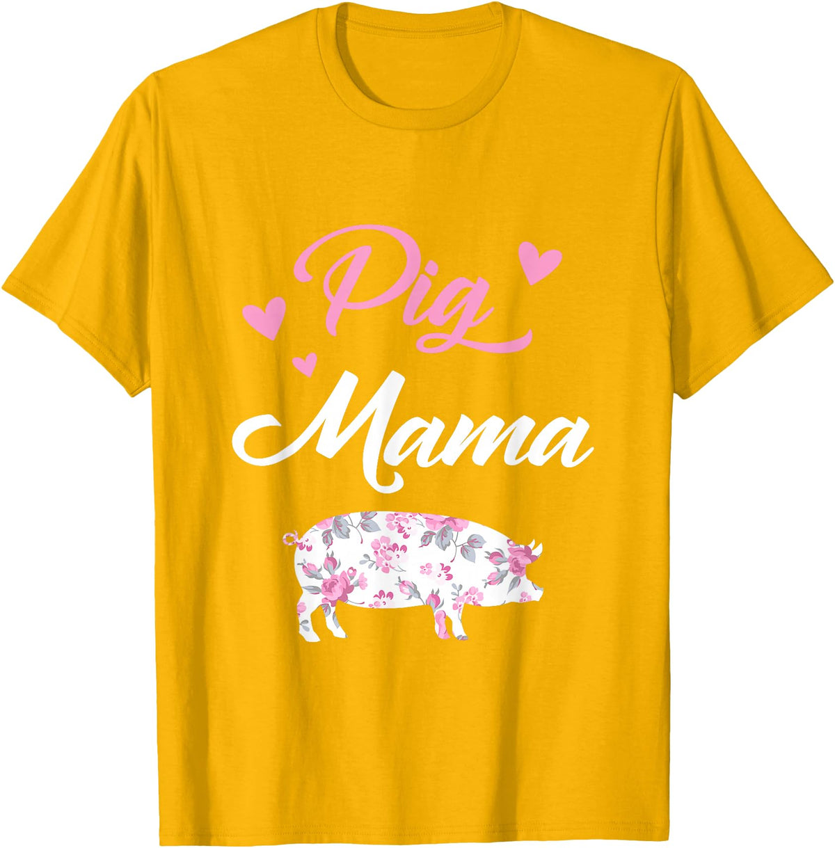 Funny Pig Lover Piggy Squad Gift For Women Pig Mama Funny Pig Mom Gift For Women Piggy Squad T-Shirt - Golden Yellow