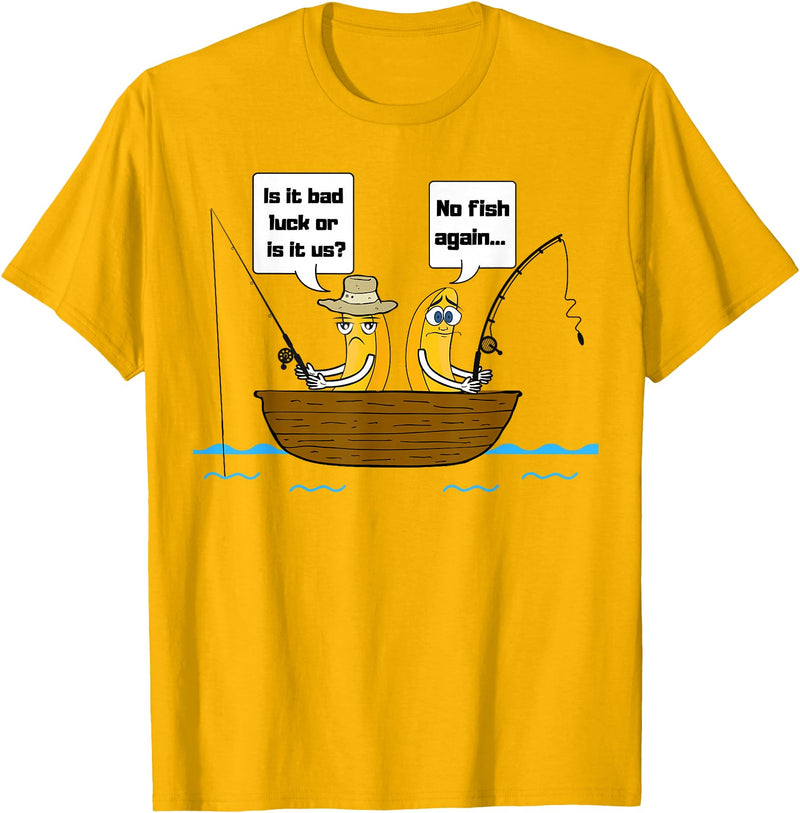 Lord of Leisure No Bananas on the Boat Fishing T-shirt T-Shirt - Golden Yellow