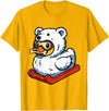 Ice Bear Duckling White Bear Polar Bear Duck T-Shirt - Golden Yellow