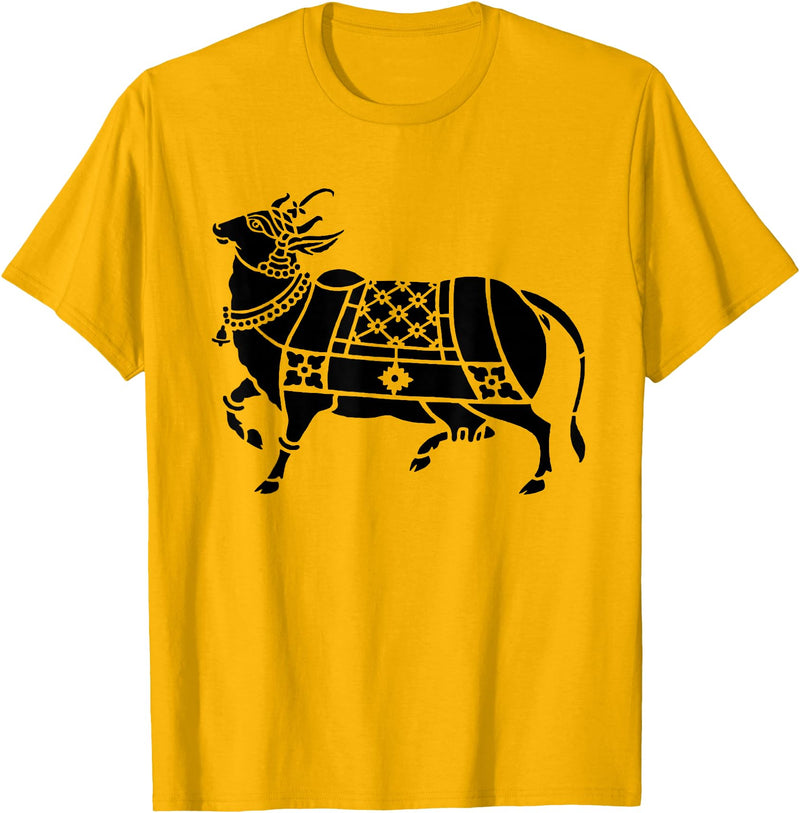 Identity Inventory Kamadhenu - Surabhi Gou Mata Hinduism Hindu India Indian Cow T-Shirt - Golden Yellow