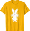Cute and Silly Frazzled Easter Rabbit Bunny T-Shirt in Golden Yellow