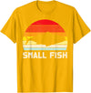 BoredKoalas Fish Fishing Shirts Fisherman Gifts Small Fish Retro Bass Fishing Family Matching Son Boys Gift T-Shirt - Golden Yellow