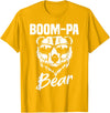 Boom-Pa Bear Funny Gifts Apparel Boom-Pa Bear Wearing Cool Sunglasses Fathers Day Gift T-Shirt - Golden Yellow