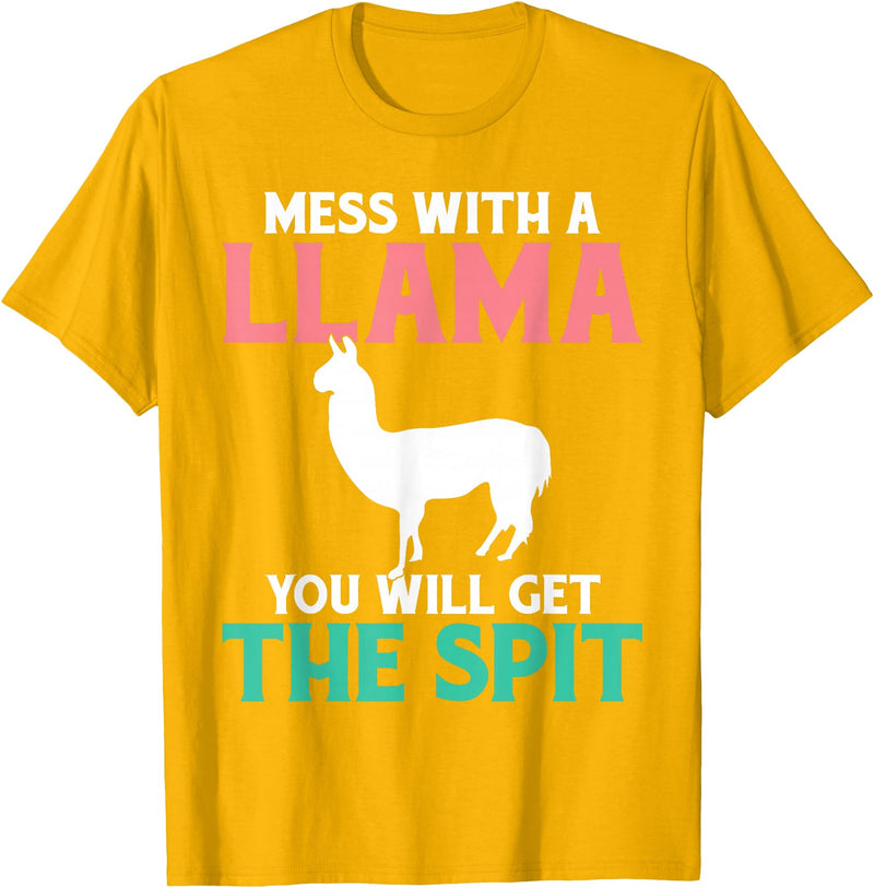 LLama Gifts & Accessories With a llama you get the spit alpaca llama T-Shirt - Golden Yellow