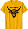 Scottish Highland Scotland gift gifts Scottish highland cattle cow Heilan Coo T-Shirt - Golden Yellow