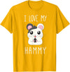 I Love My Hammy T Shirt for Hamster Lovers T-Shirt - Golden Yellow