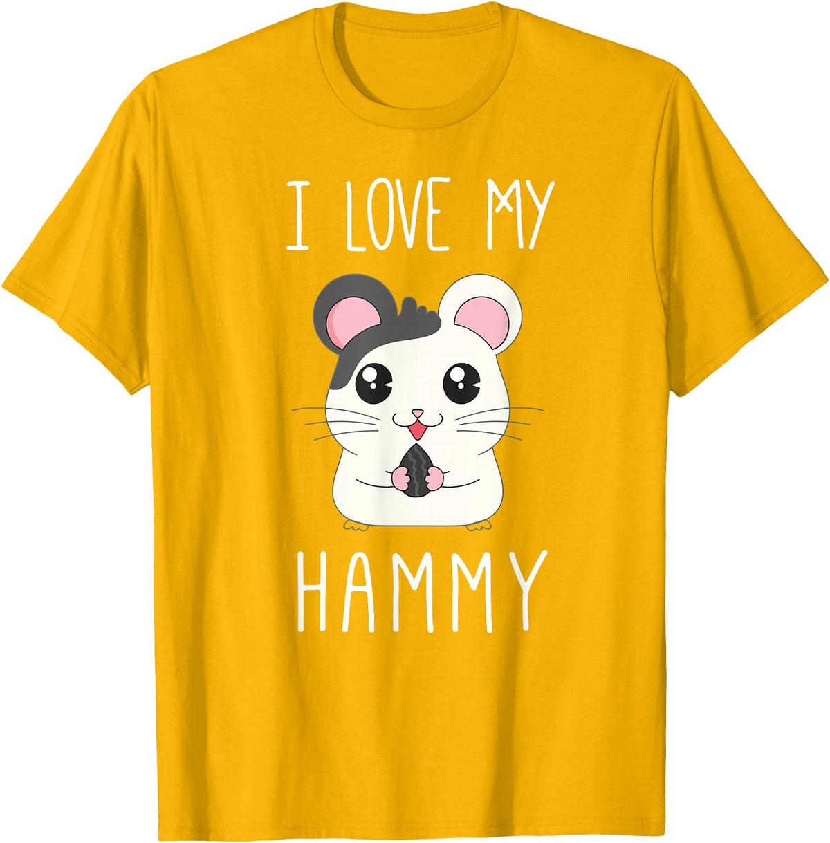 I Love My Hammy T Shirt for Hamster Lovers T-Shirt - Golden Yellow