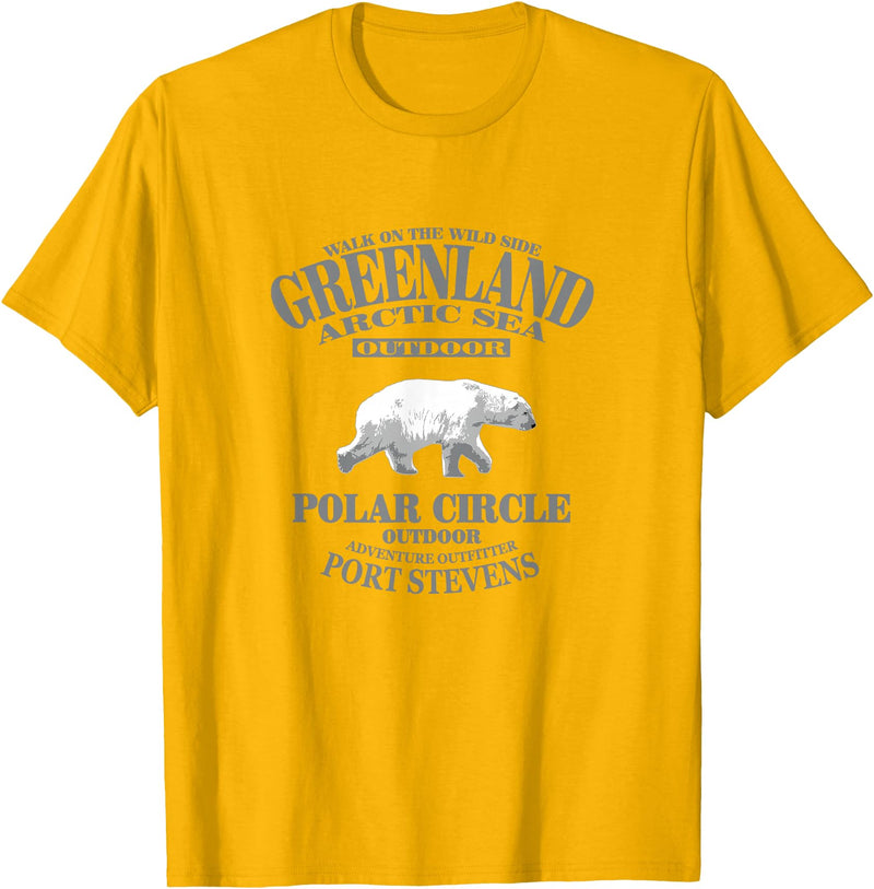 Port Stevens P.S.75 Design Greenland Polar Bear T-Shirt - Golden Yellow