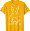 Bunny Talk to the Puff Easter Funny Rabbit Men Women Kids T-Shirt in Golden Yellow