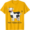Funny Awesome Cow T-Shirts Nice Moostache - Funny Cow With Mustache T Shirt T-Shirt - Golden Yellow
