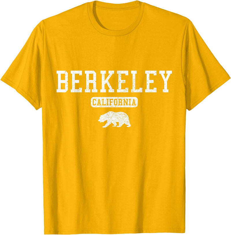 Berkeley California - Apparel & Gifts Berkeley California Bear Pride Vintage T-Shirt - Golden Yellow