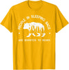 IN NATURE DESIGN CO. PEOPLE IN SLEEPING BAGS ARE BURRITOS TO BEARS T-Shirt - Golden Yellow