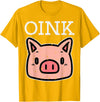 Pig Lover Shirts For Men Women Kids Oink Pig Face Cute Hog Head Girls Boys Kids Toddler Women T-Shirt - Golden Yellow