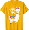 Birthday Llama Shirts Gift Mama Llama Funny Mother's Day Shirt Women Mom Birthday T-Shirt - Golden Yellow