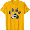 Lion Paw T-Shirts Lion Gifts Animal Paw Shirts Lion Paw Shirt Lion Lover Shirts Animal Shirts Lion Gift T-Shirt - Golden Yellow