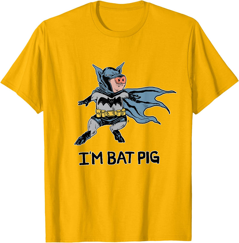 Ink Your Verse I'm Bat Pig T-Shirt - Golden Yellow