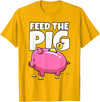 Take Saving Seriously Feed The Pig Piggy Bank T-Shirt - Golden Yellow