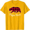 Papa & Mama Bear Outfit Papa Bear Pajama Red Buffalo Plaid T-Shirt - Golden Yellow