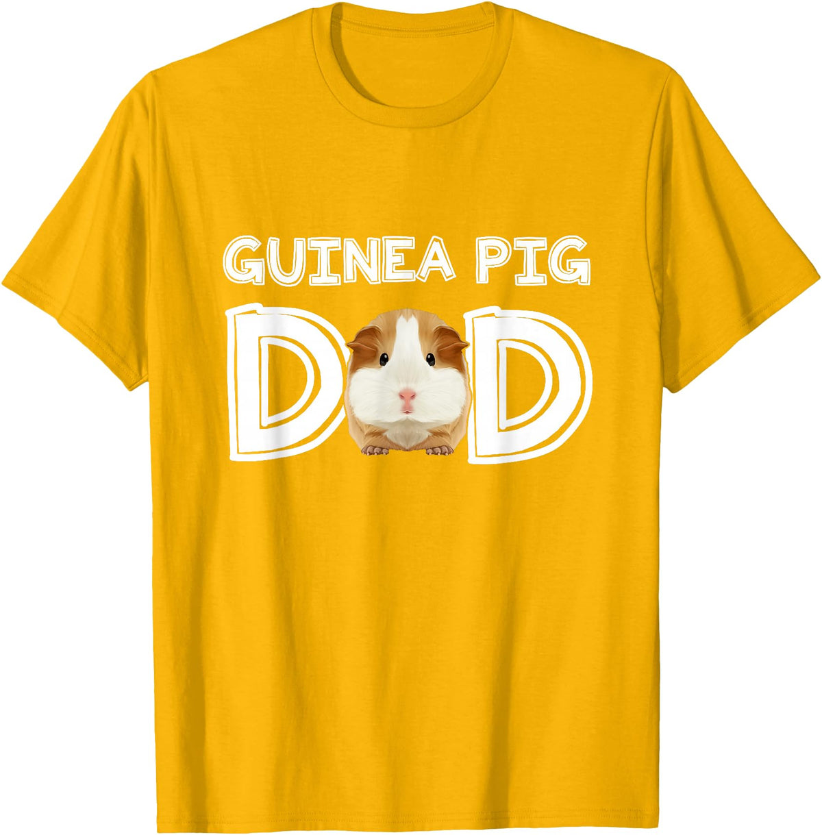 Cavy Breeder Fancier Accessories Clothes Guinea Pig Dad Father's Day Piggy Lover Owner Stuff Cavy T-Shirt - Golden Yellow