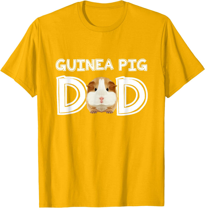 Cavy Breeder Fancier Accessories Clothes Guinea Pig Dad Father's Day Piggy Lover Owner Stuff Cavy T-Shirt - Golden Yellow